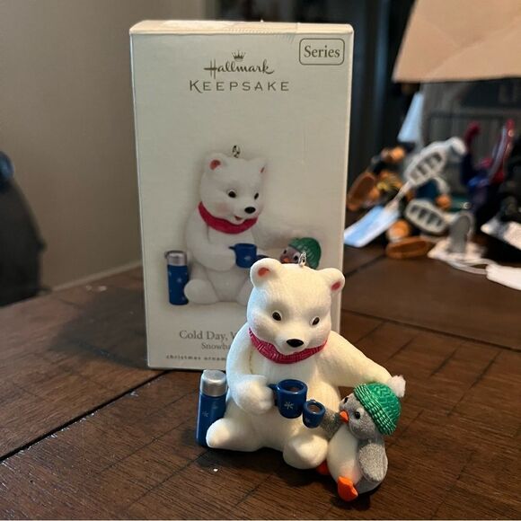 Hallmark Ornament 2008 Cold Day Warm Friends Snowball & Tuxedo #8 Hot Chocolate - Picture 1 of 4